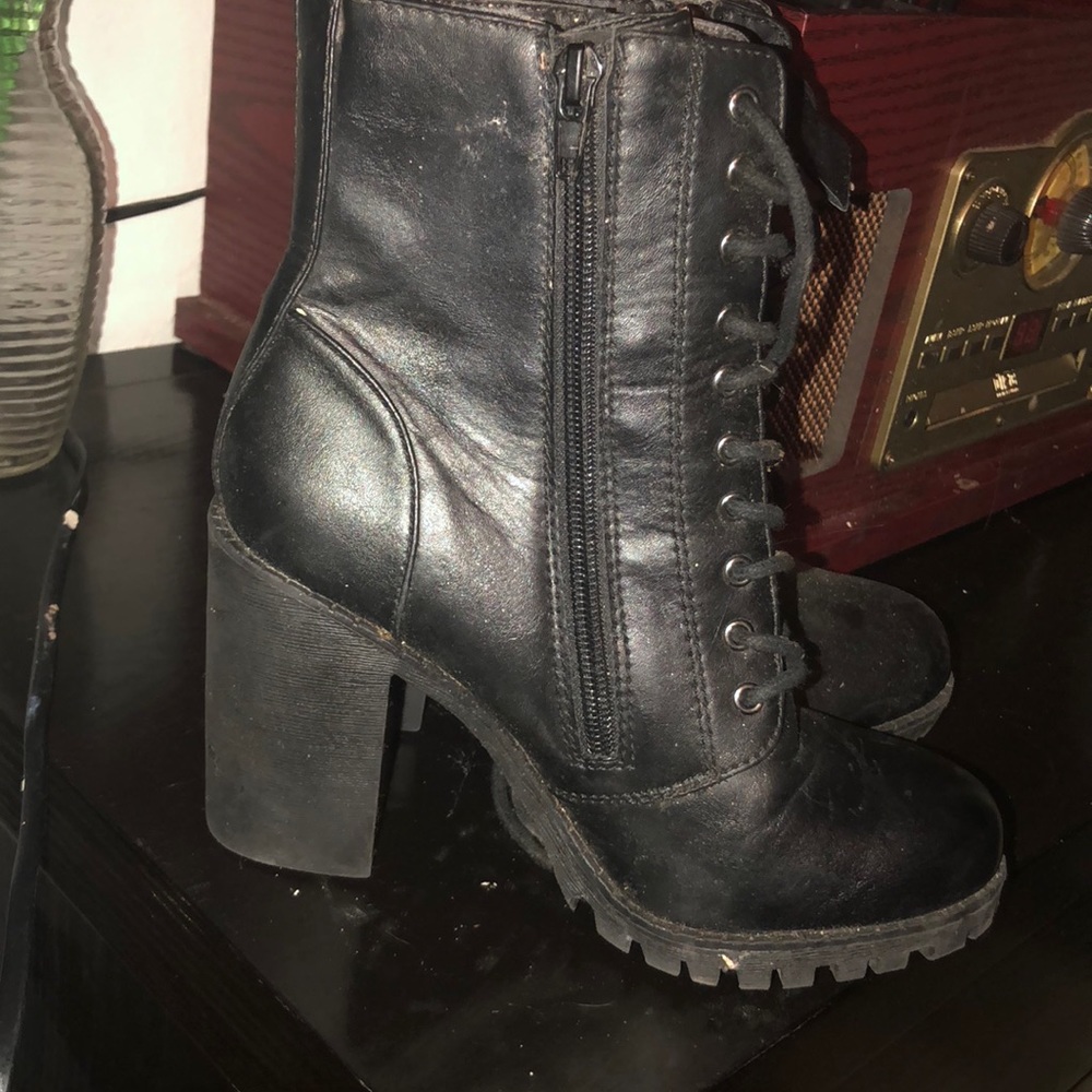 Cute thick heel boots